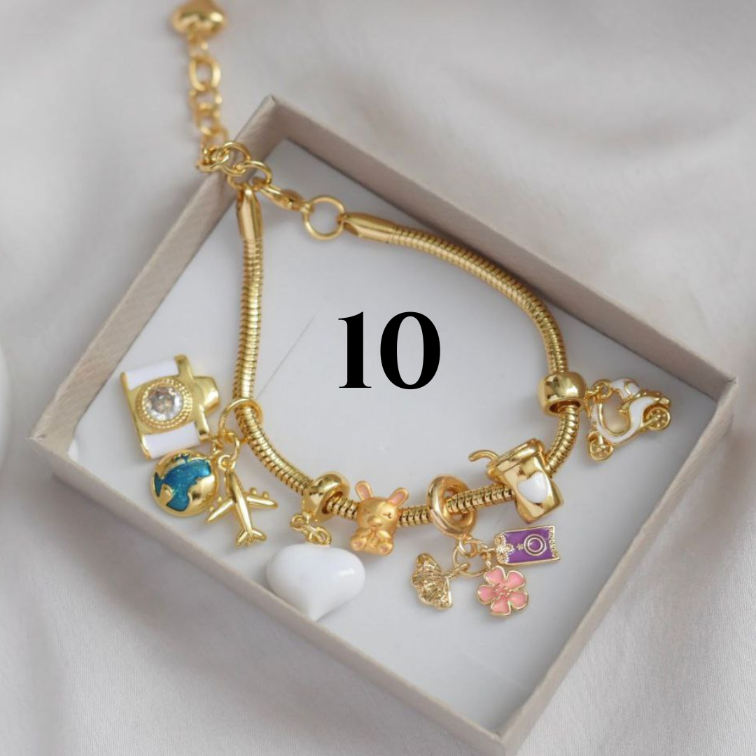 Pulsera Cordón y Dijes P