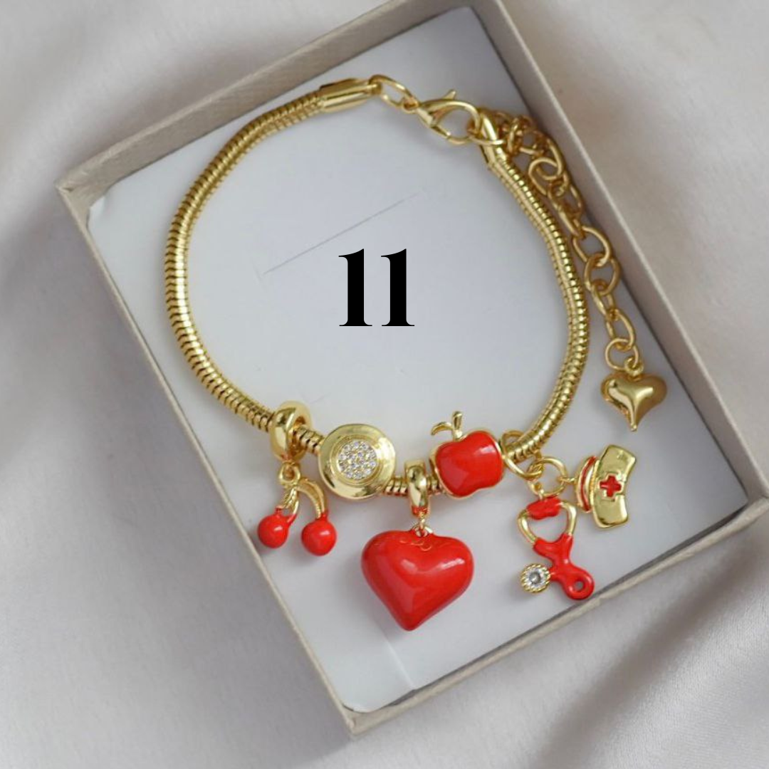 Pulsera Cordón y Dijes P