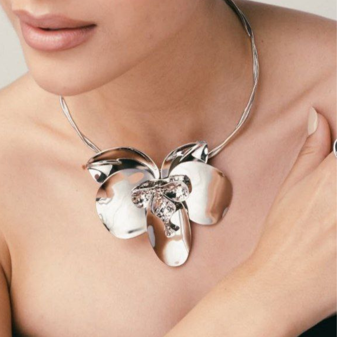 Set Maxi Flower Plata