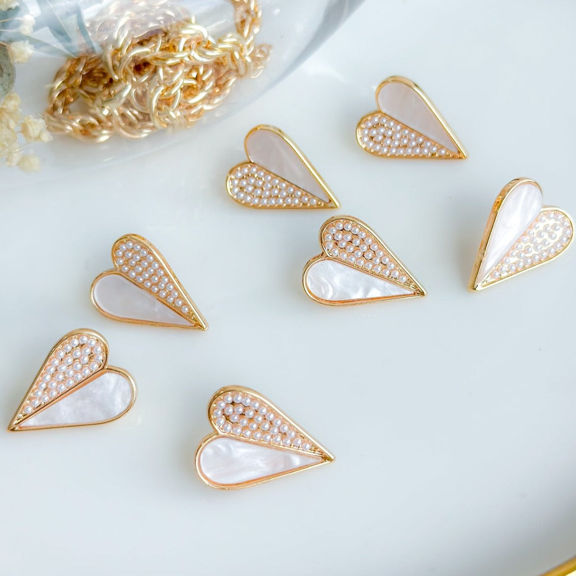 Aretes corazón compartido Z