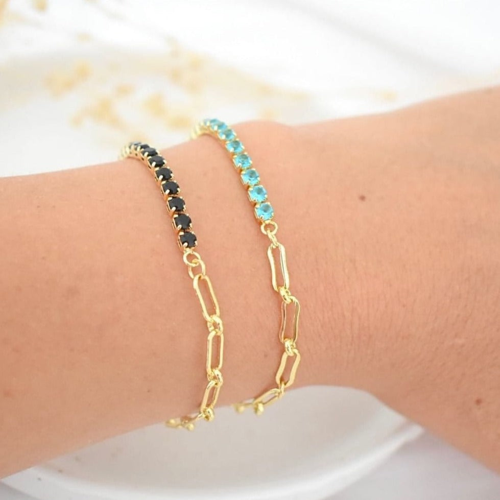 Pulsera cristales pequeños P