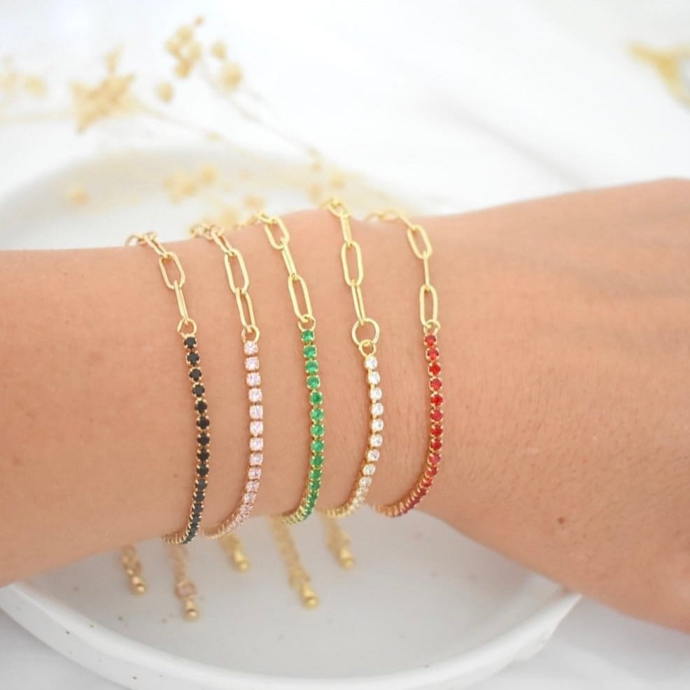 Pulsera cristales pequeños P