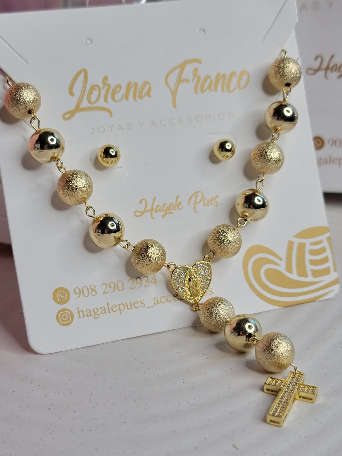 Set Rosario Chunky Gold