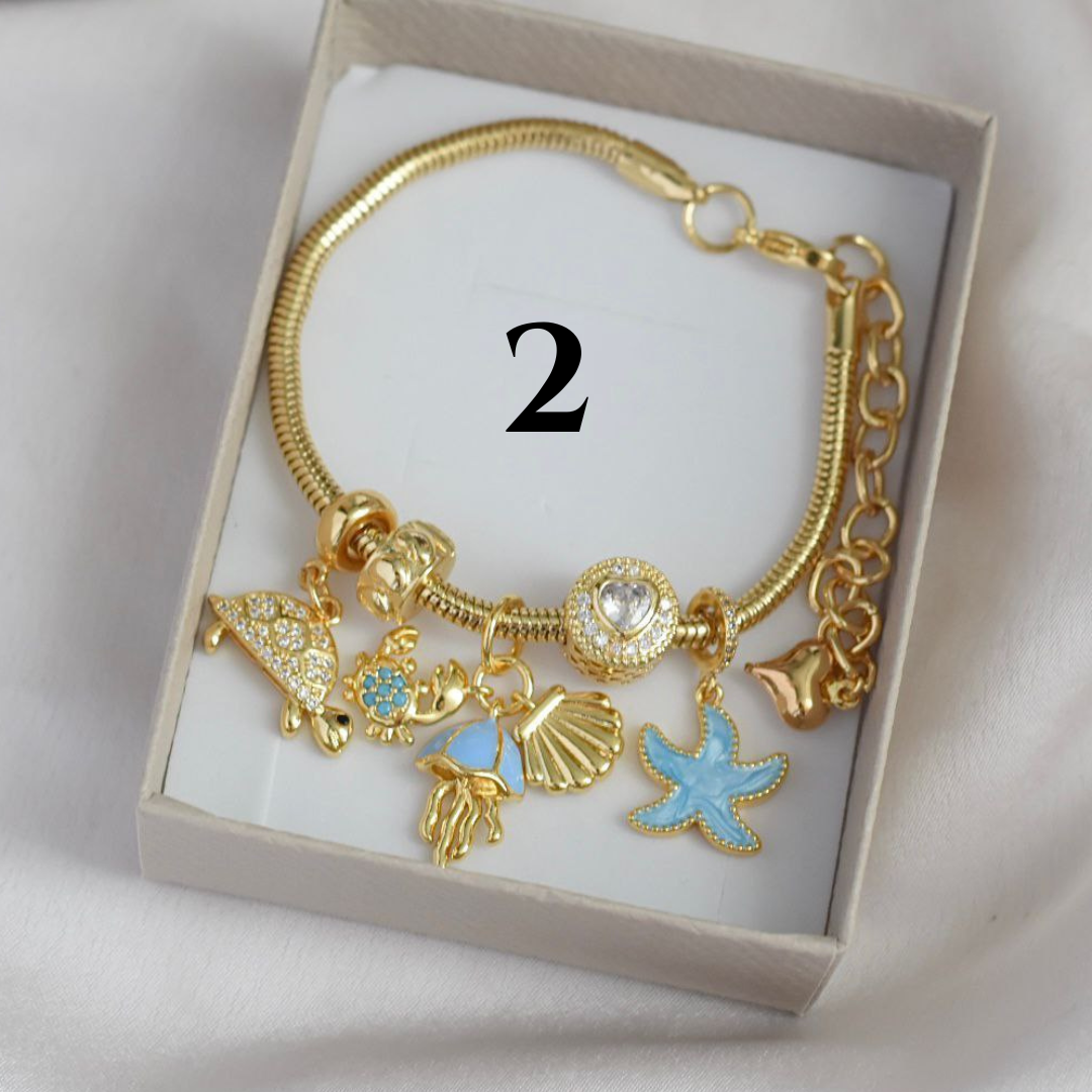 Pulsera Cordón y Dijes P