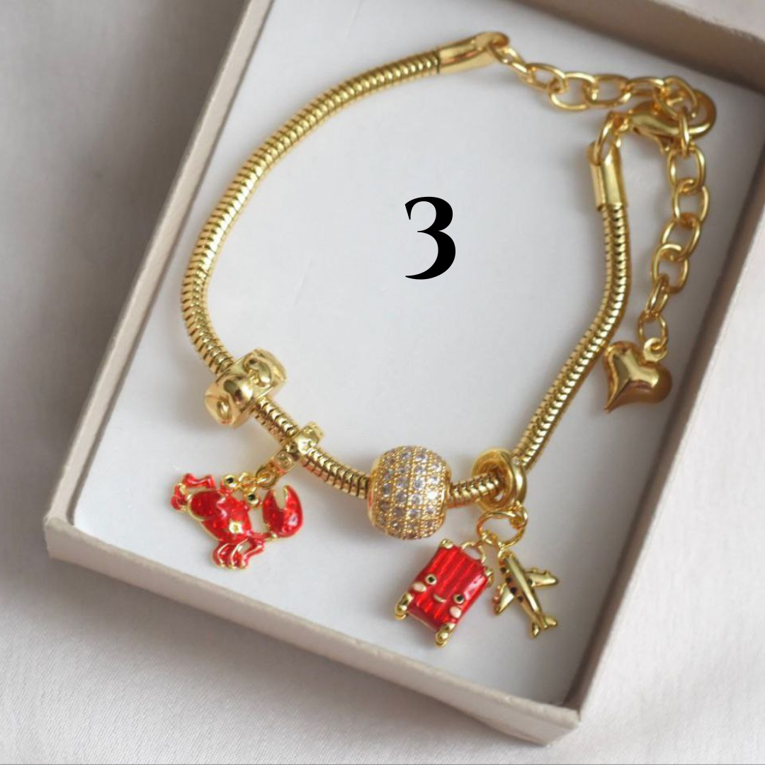 Pulsera Cordón y Dijes P