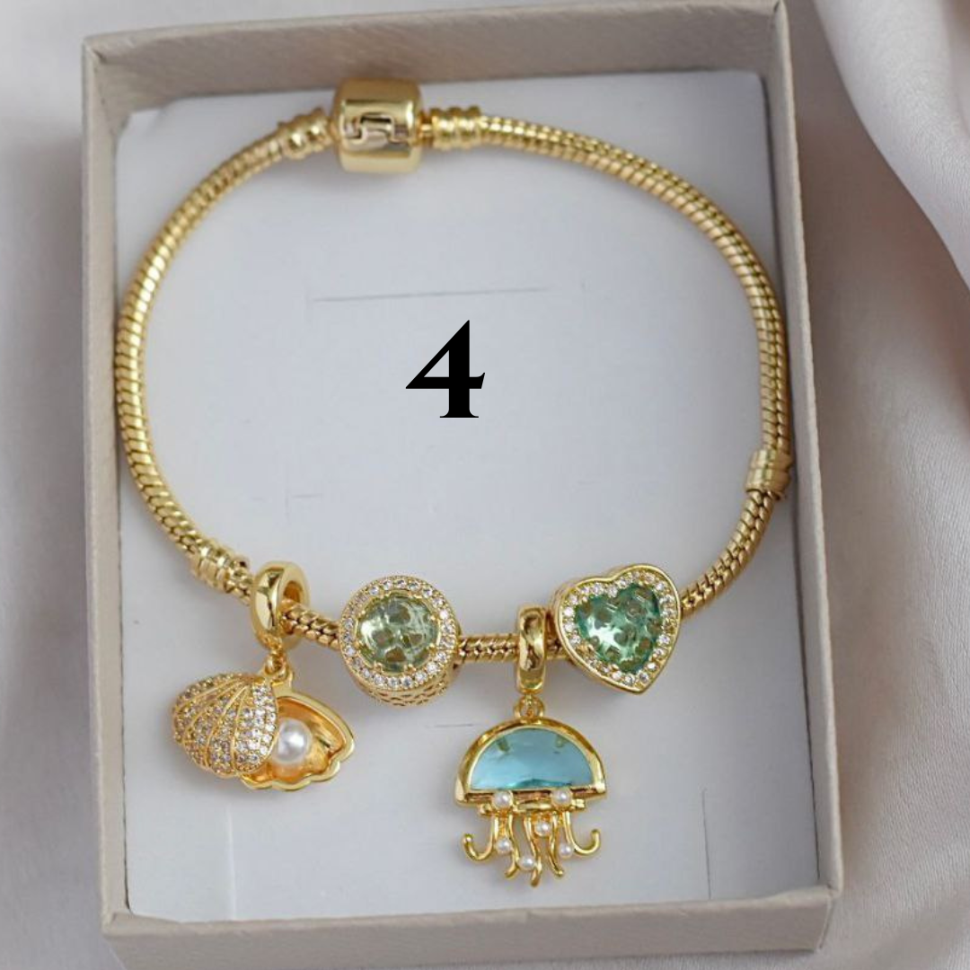 Pulsera Cordón y Dijes P