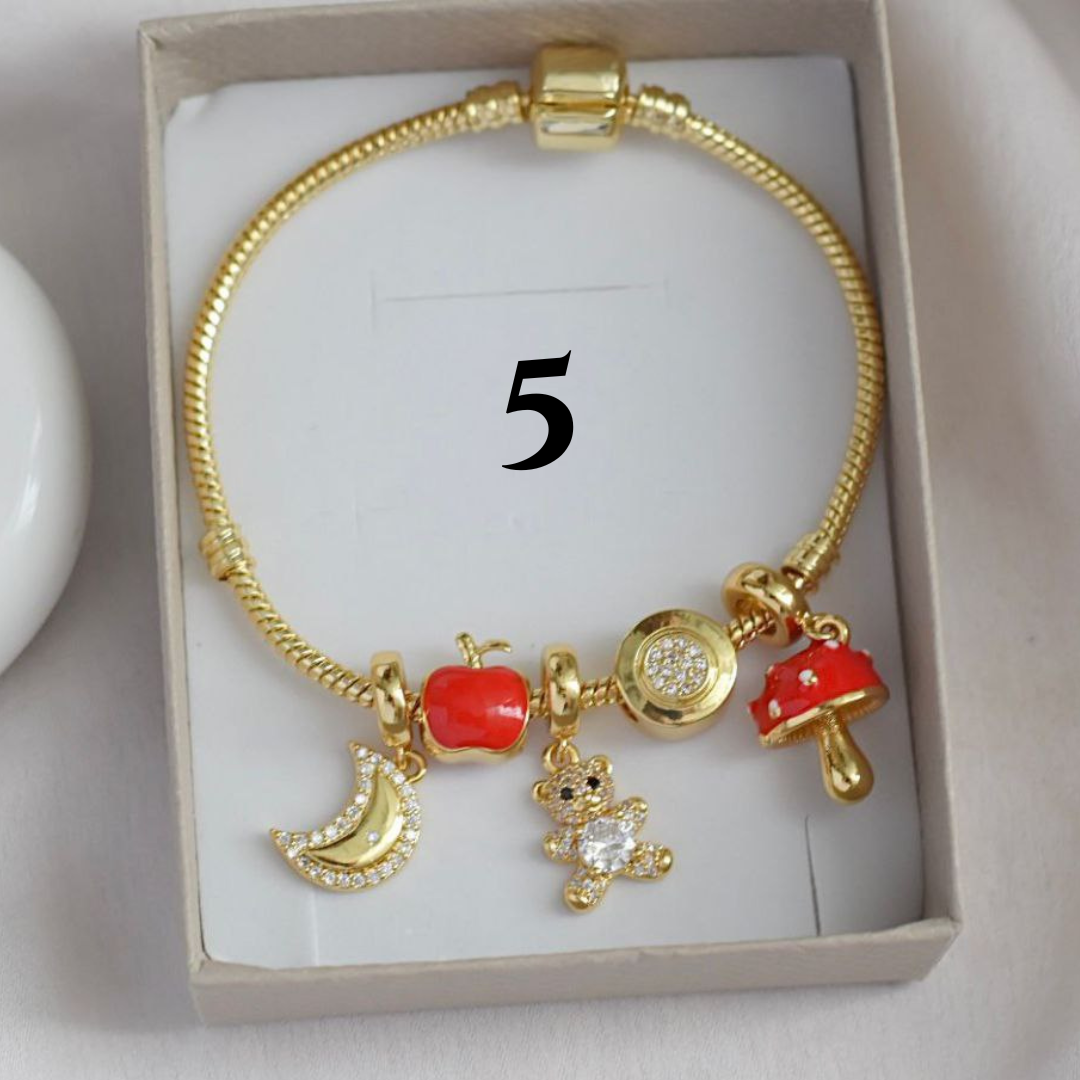 Pulsera Cordón y Dijes P