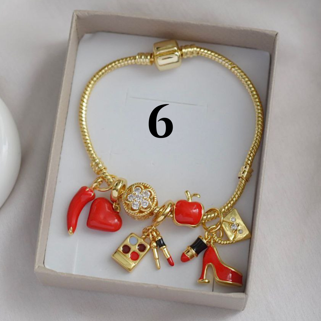Pulsera Cordón y Dijes P