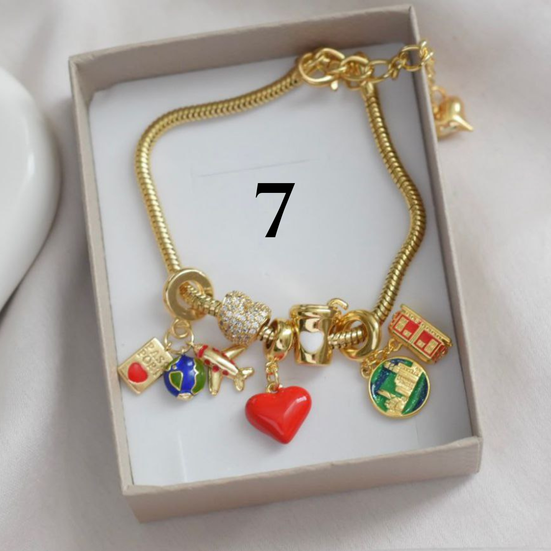Pulsera Cordón y Dijes P