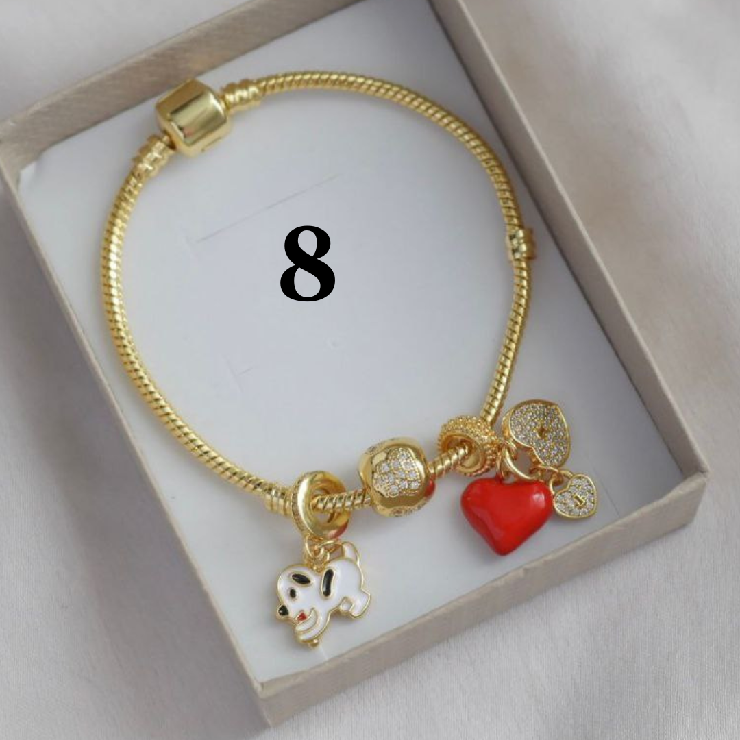 Pulsera Cordón y Dijes P