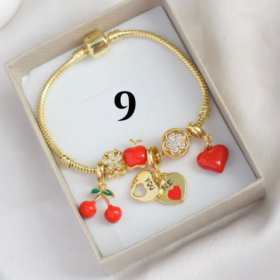 Pulsera Cordón y Dijes P