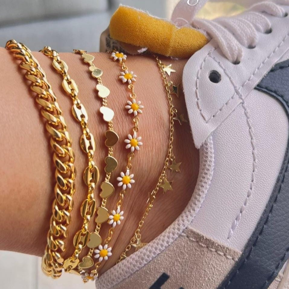 Variety of T Anklets