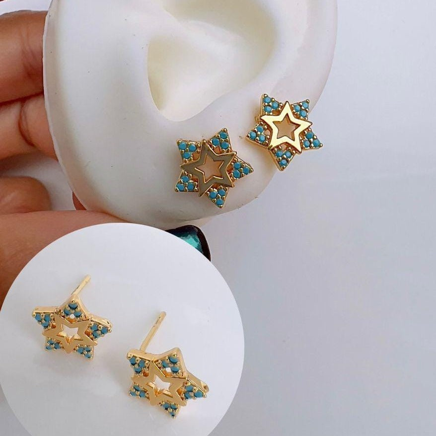Z star earrings