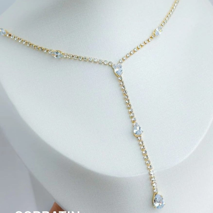 Cadena con cristales y piedras C