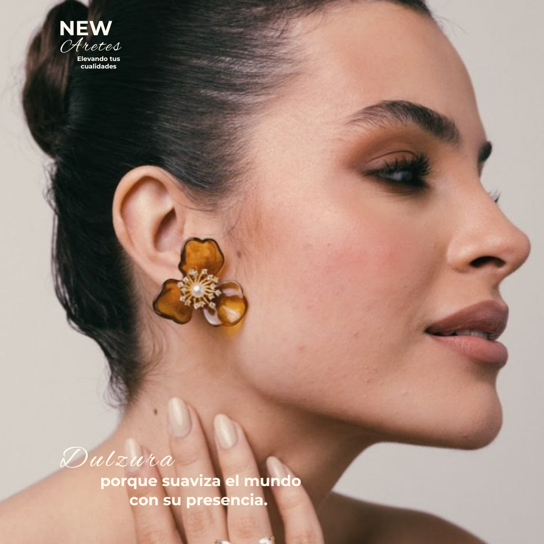 Z heart stone teddy bear earring