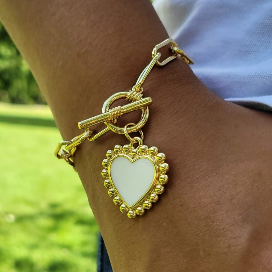 Pulsera eslabones Corazón P