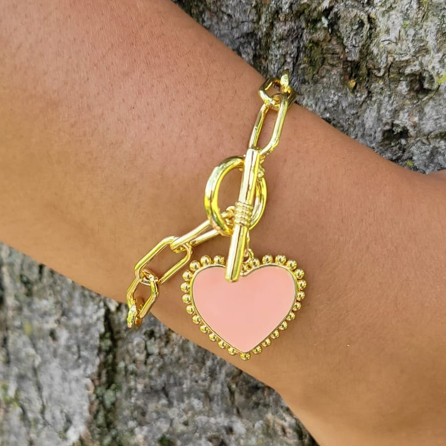 Pulsera eslabones Corazón P
