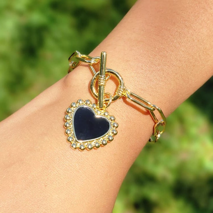 Pulsera eslabones Corazón P