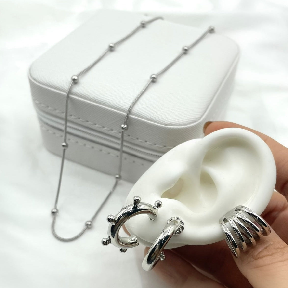Set 3 piezas en silver rodio