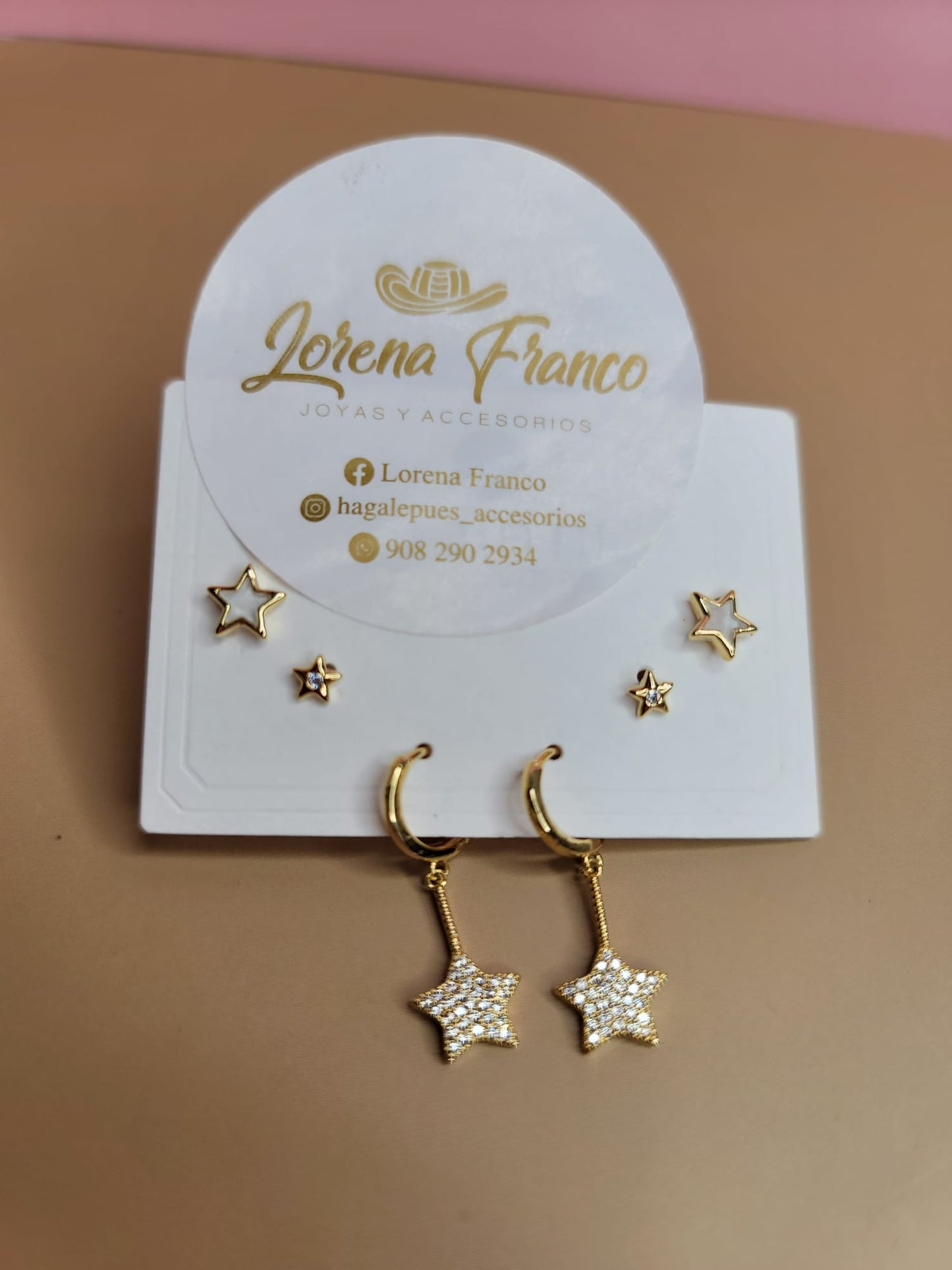 Set Trio de estrella aretes