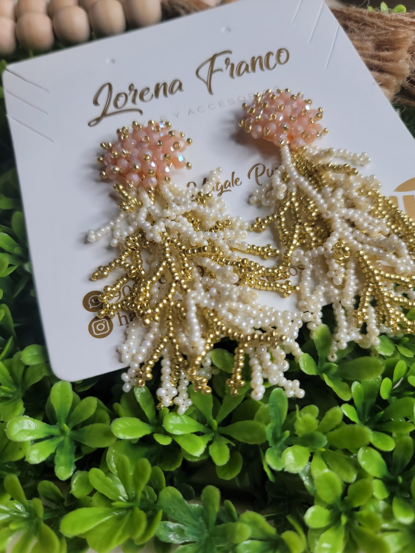 Arete tejido Z