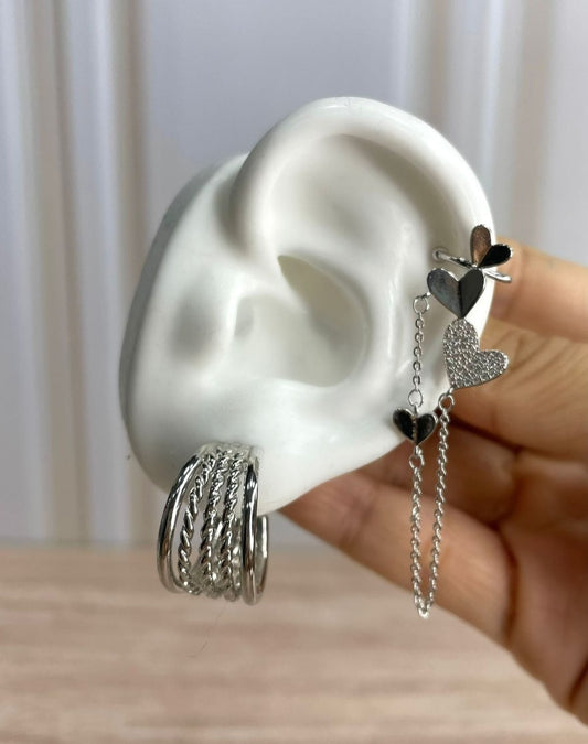 Orejero Corazones  Ear Cuff ACuff