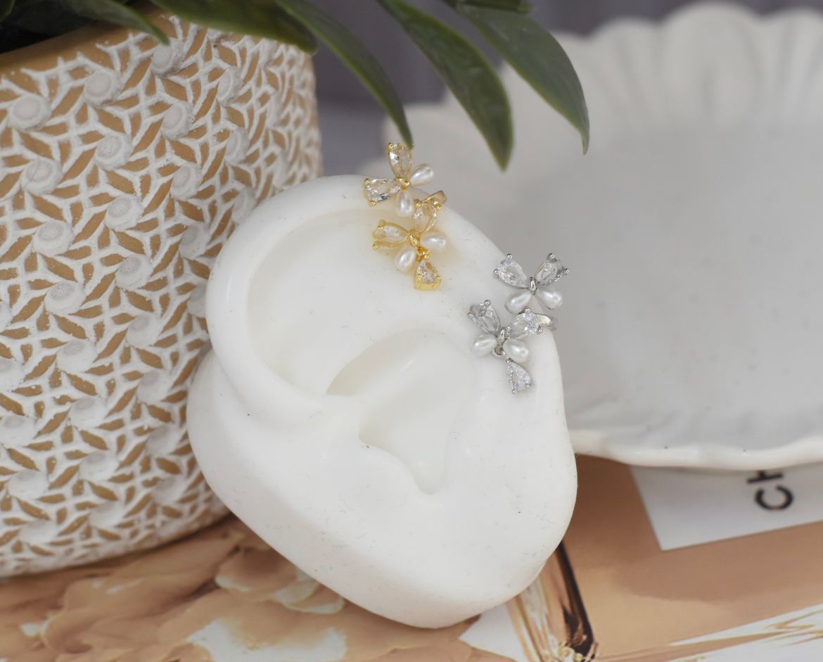 Perlas y RodioEar Cuff ACuff