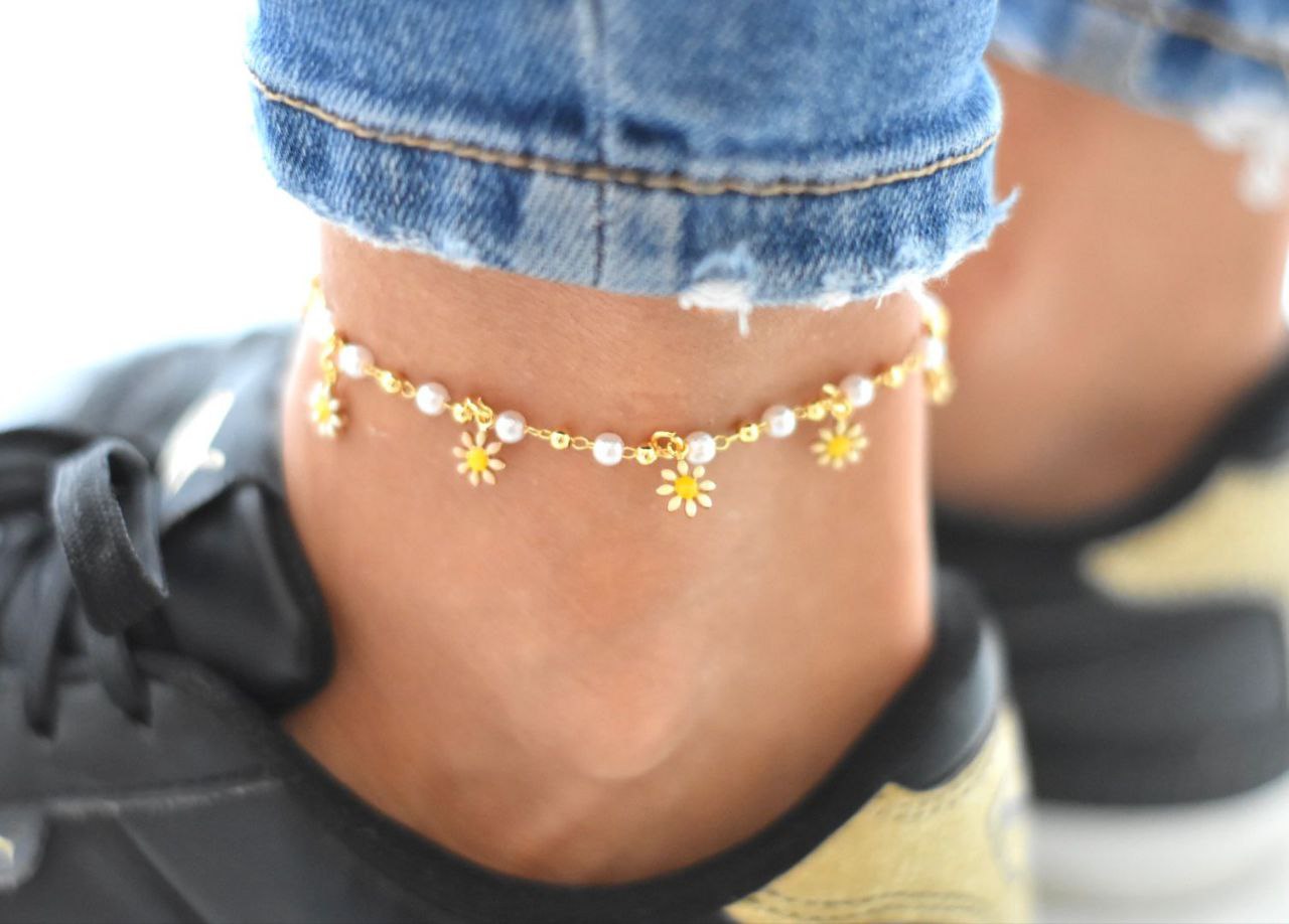 Colorful Flower Anklet T