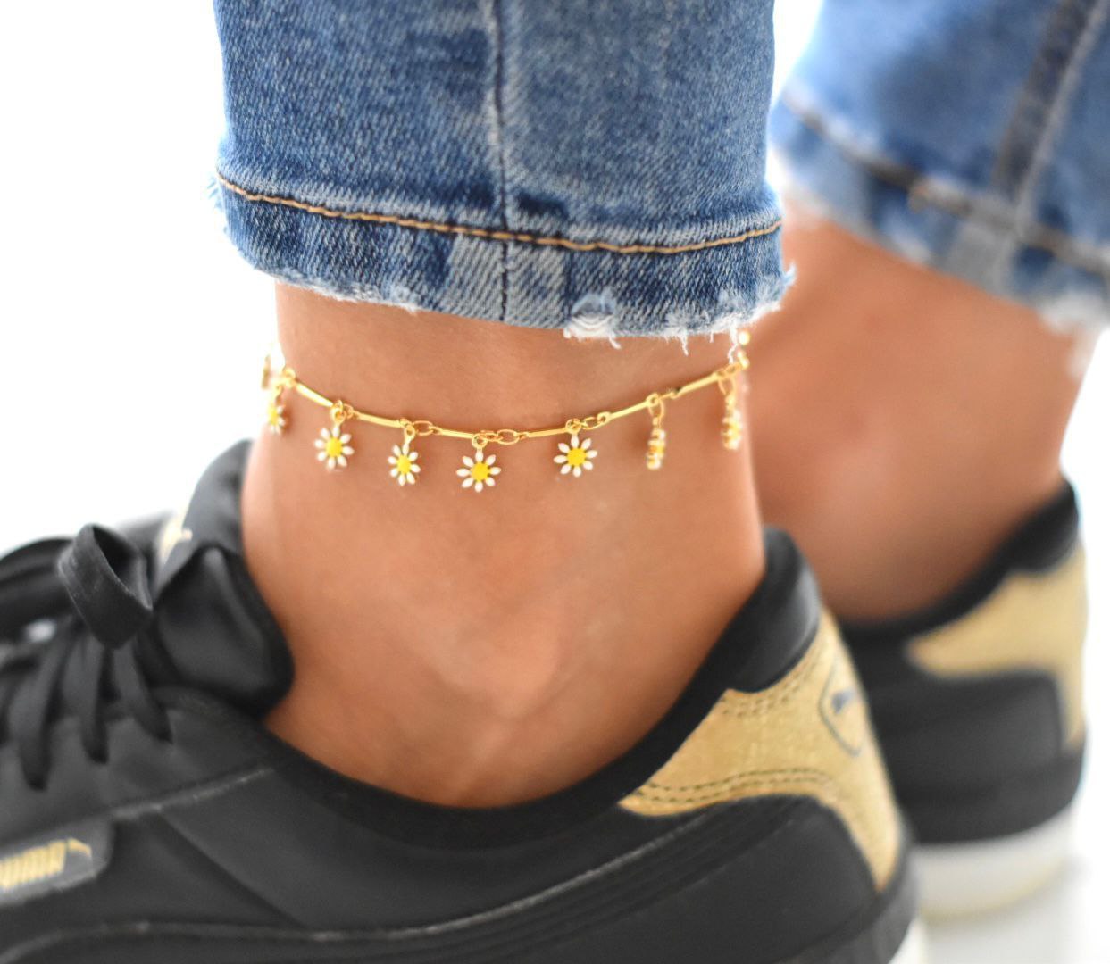 Colorful Flower Anklet T
