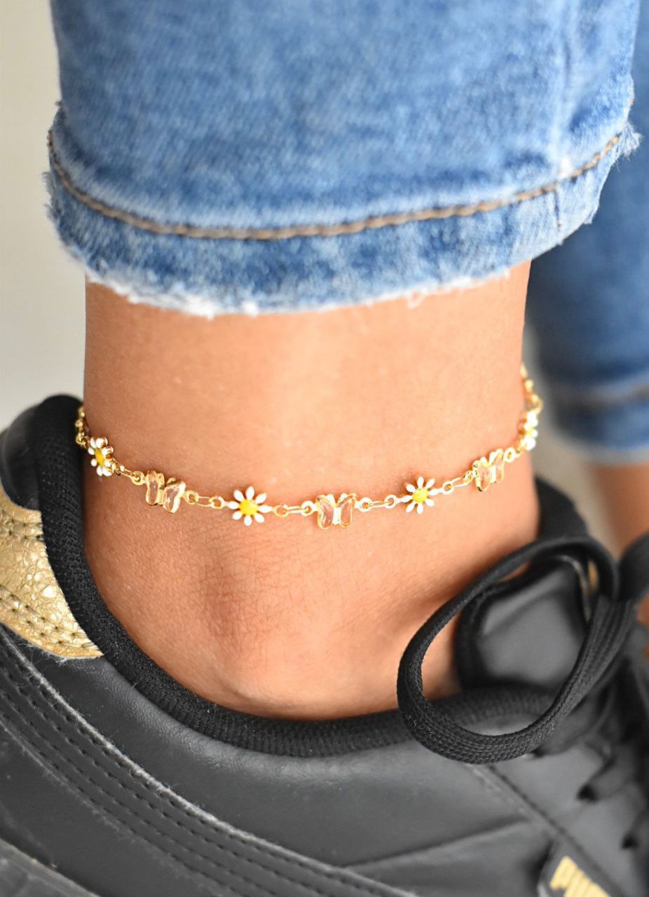 Colorful Flower Anklet T