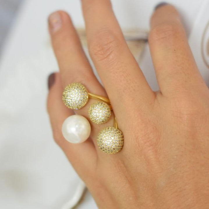 Anillo Chunky y Perla