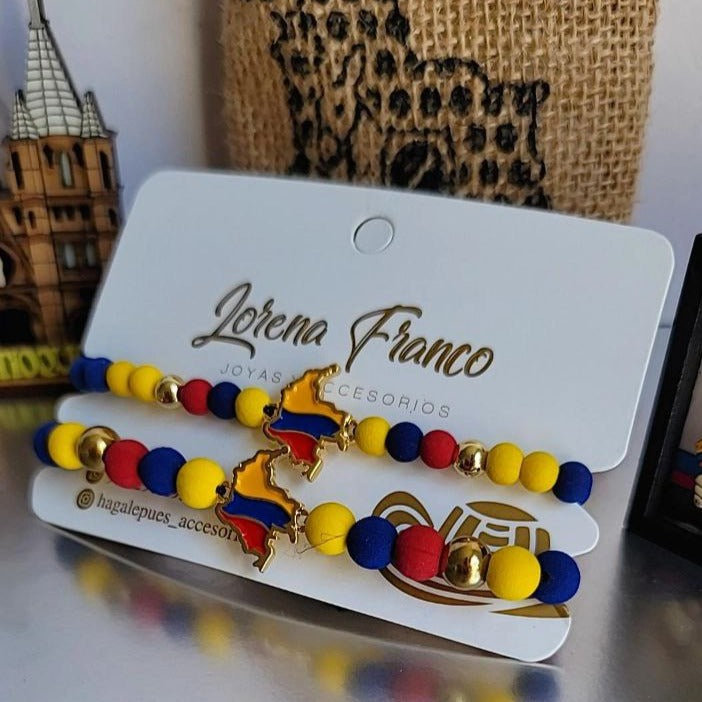 Colombia Map Bracelet