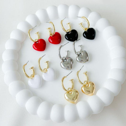Mini Z colored basket earrings
