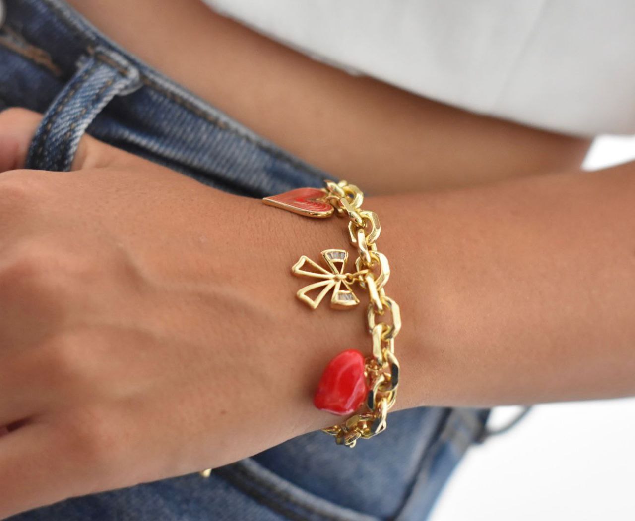 Pulsera Eslabón y Dijes P