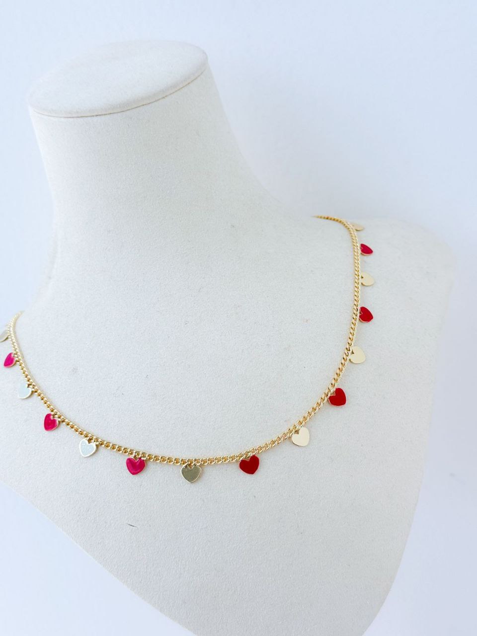 Cadena Mini Corazones Colgantes C