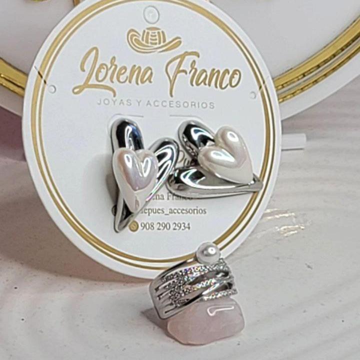Set Corazón Doble y Anillo