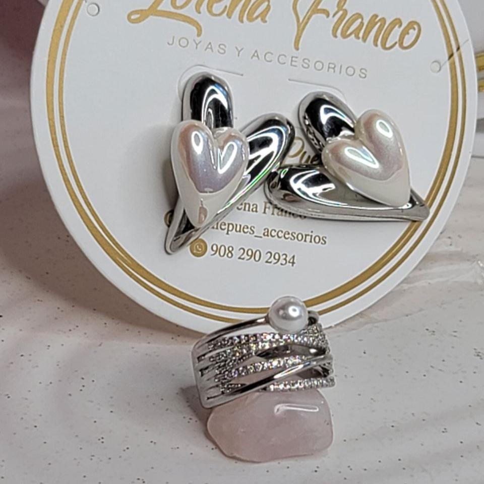 Set Corazón Doble y Anillo