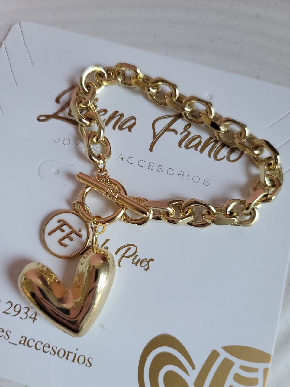 Pulsera Fe y Corazón P