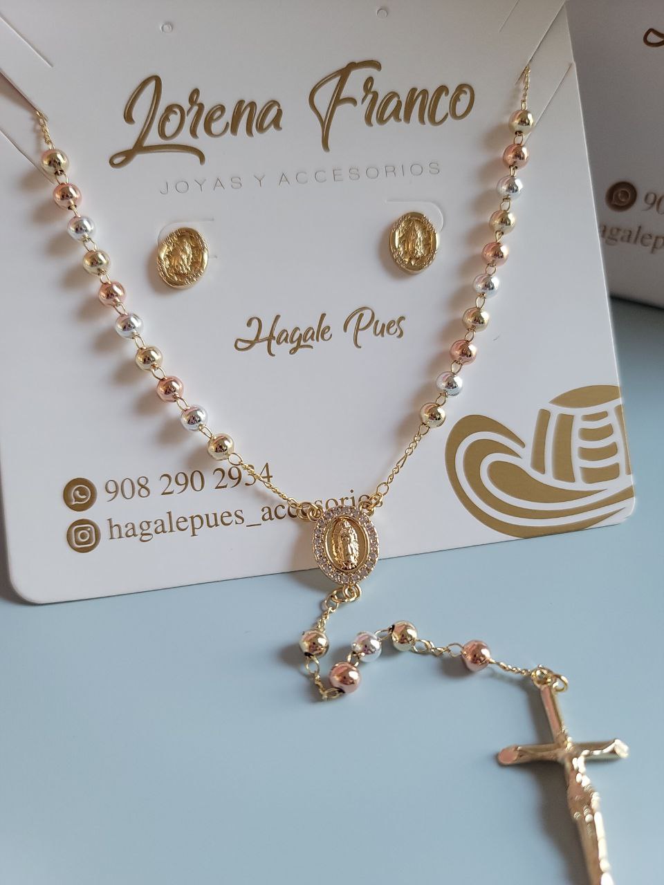 Set Rosario Fino Gold