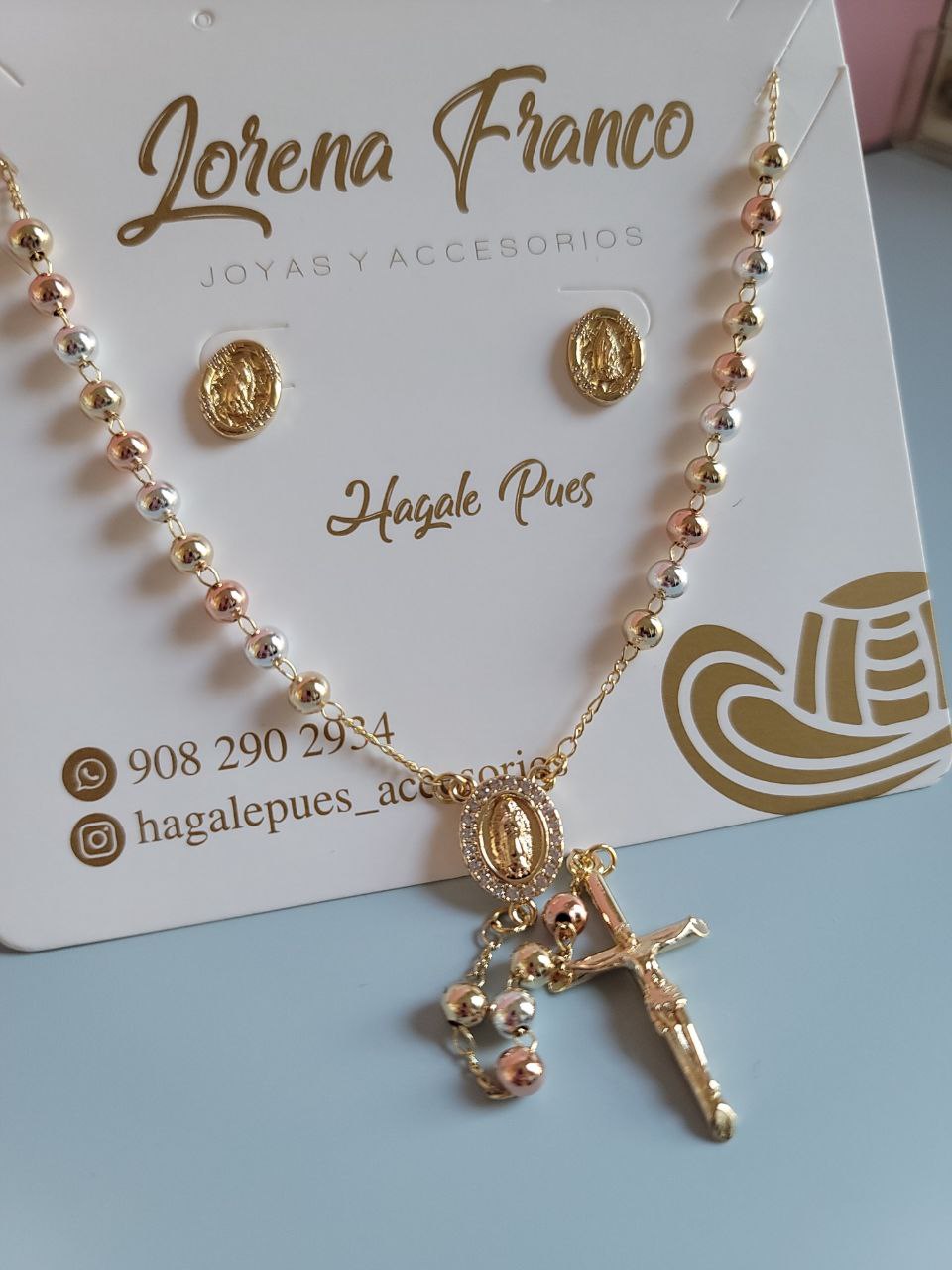 Set Rosario Fino Gold