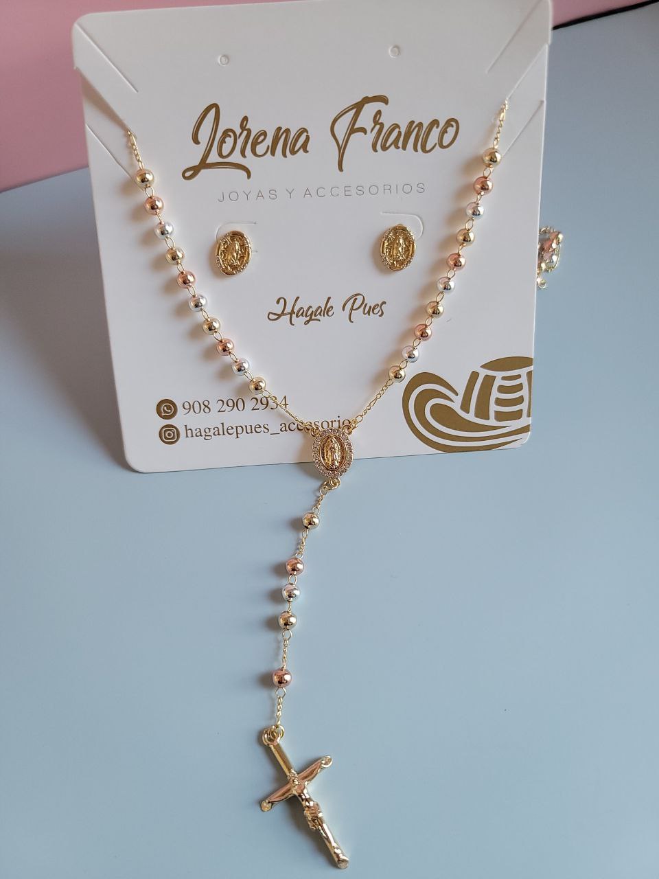 Set Rosario Fino Gold