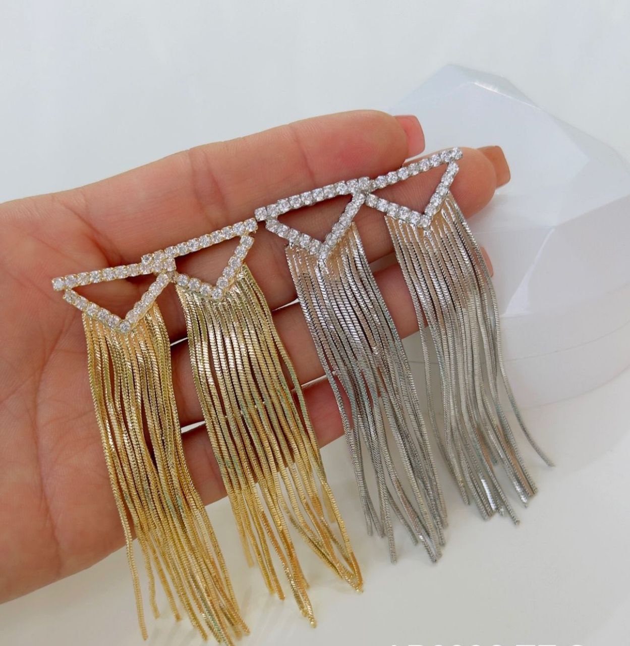 Aretes Strass Long Elegance Z