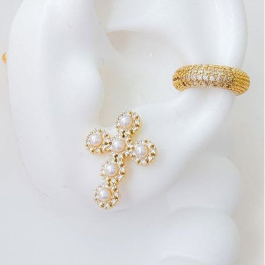 Arete Cruz de Perla Z