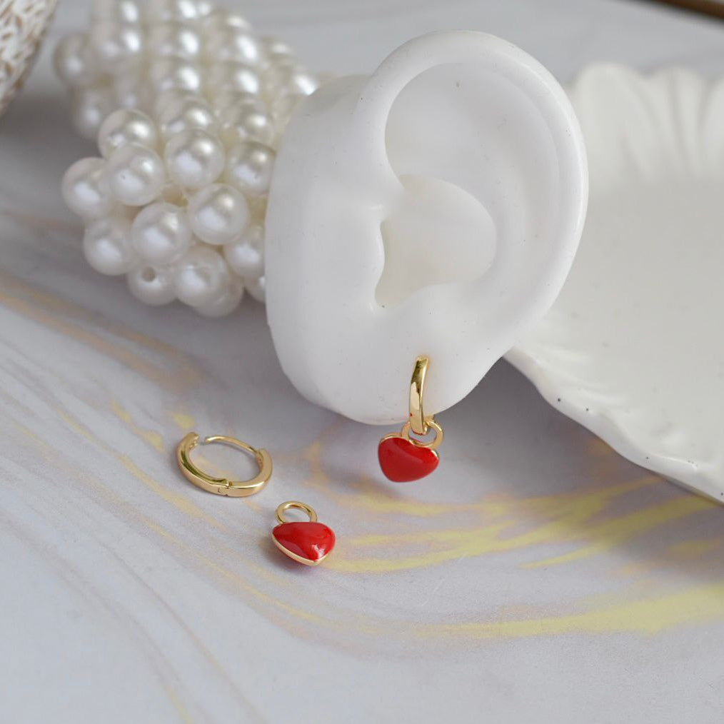 Arete Mini Corazon Rojo Z