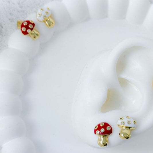 Mini Z colored basket earrings