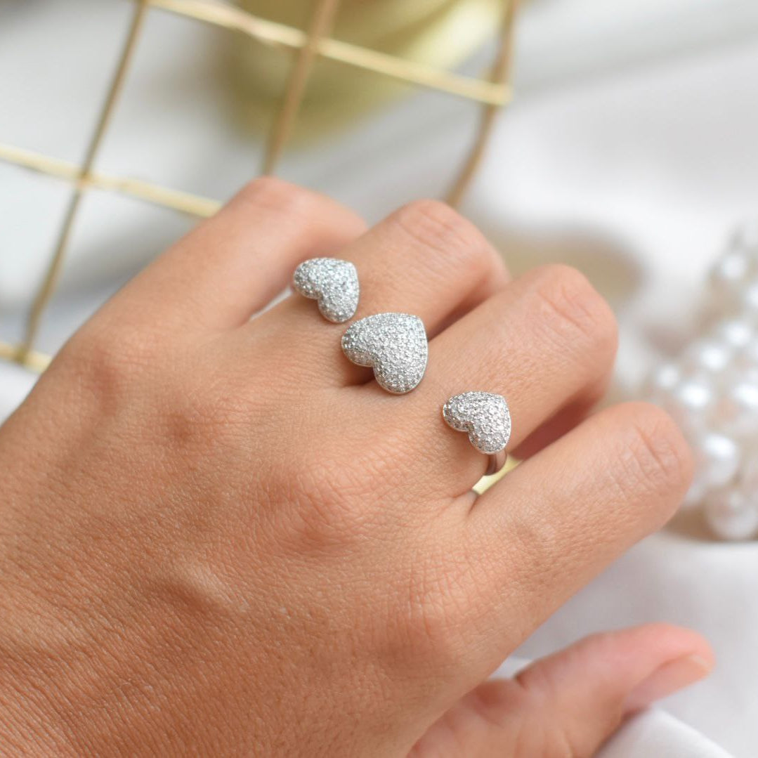 Anillo Triple corazón