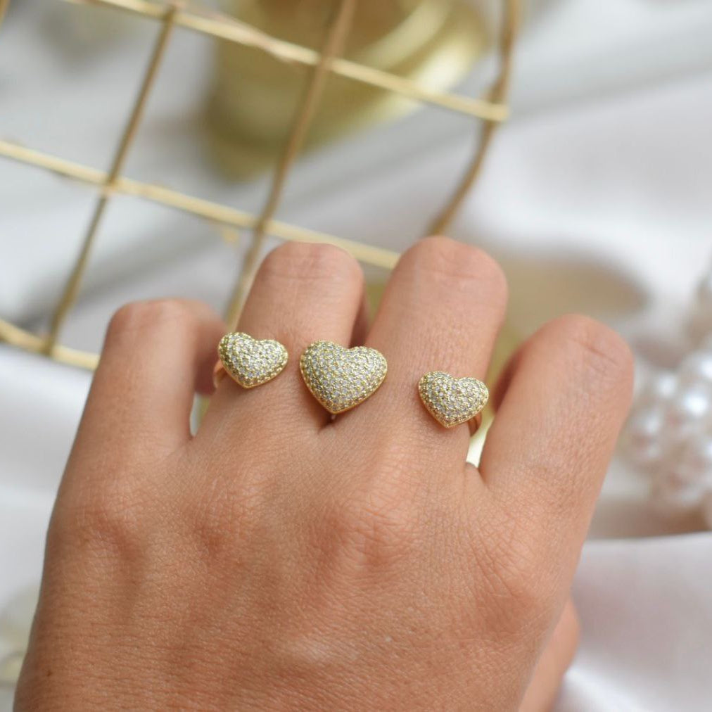 Anillo Triple corazón