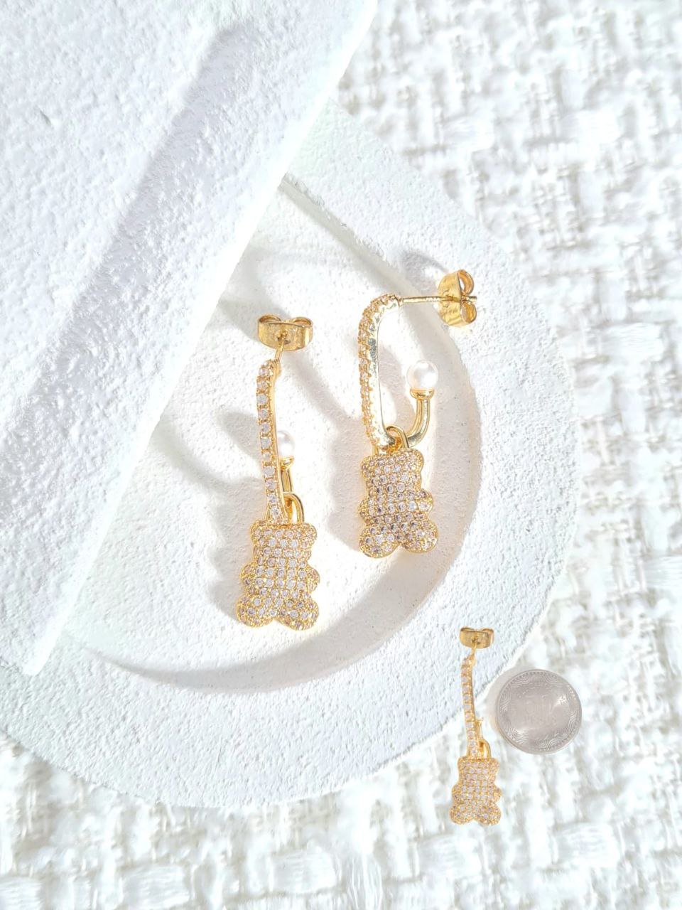 Aretes Osito Colgante Z
