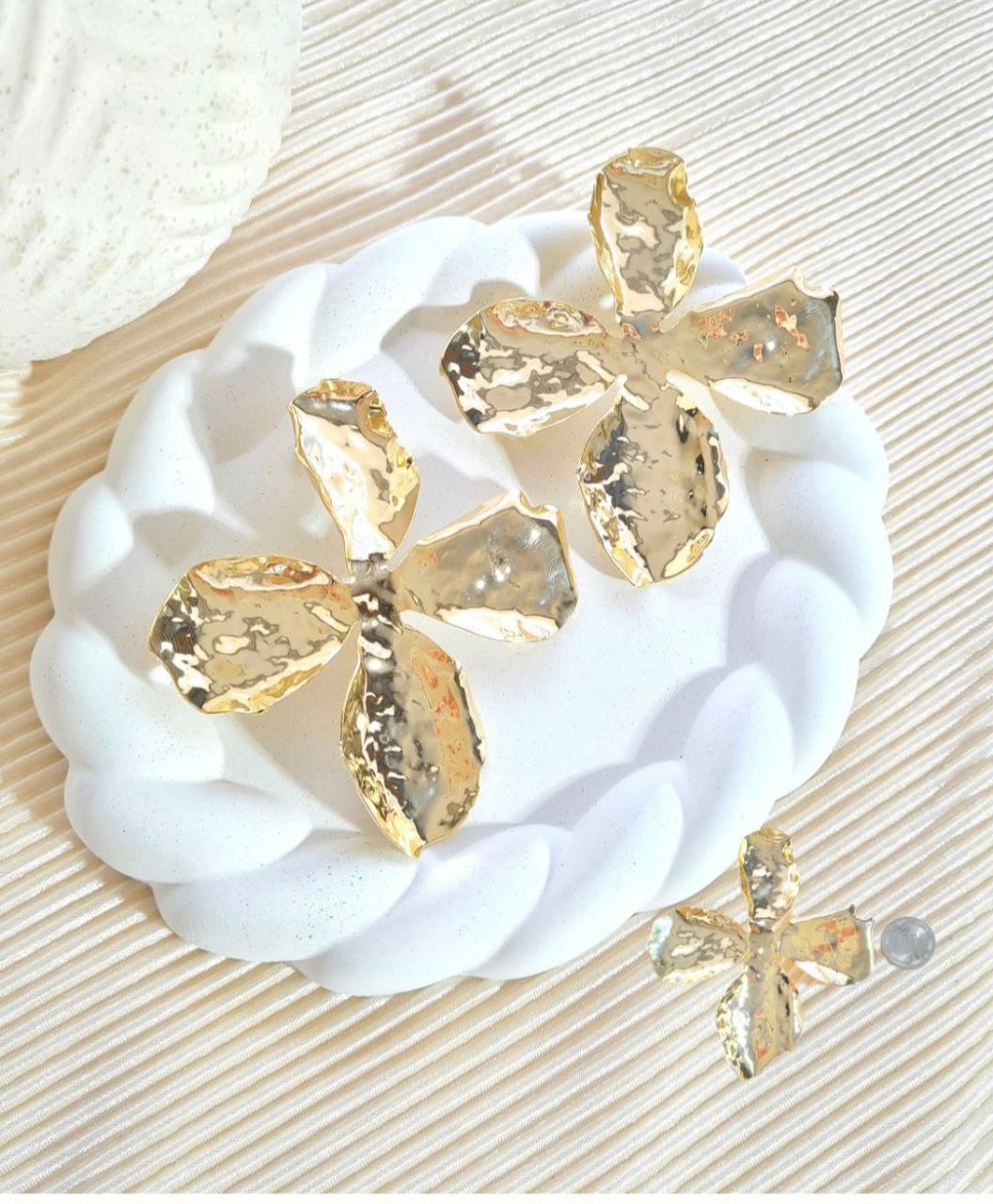 Z heart stone teddy bear earring