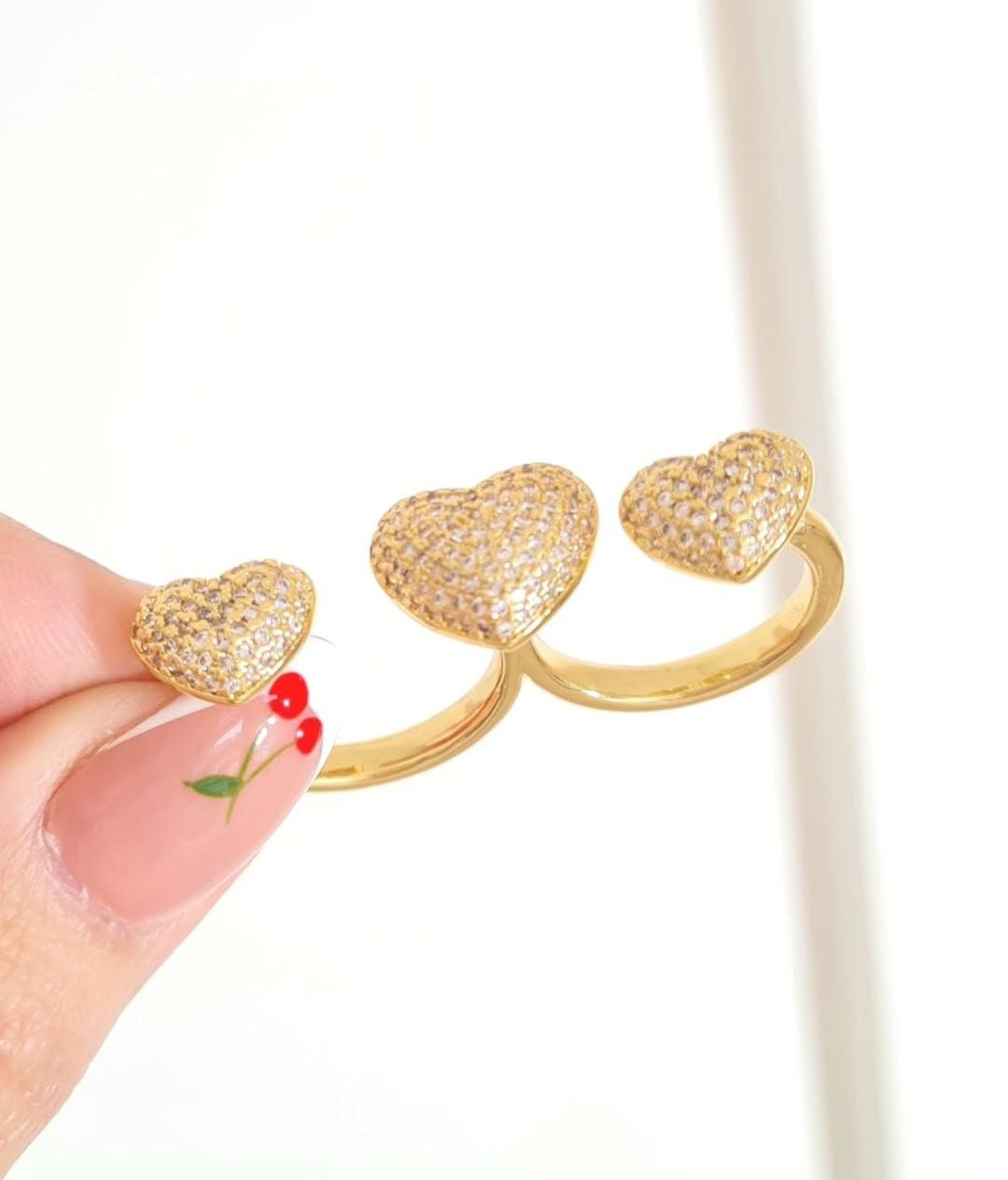 Anillo Triple corazón